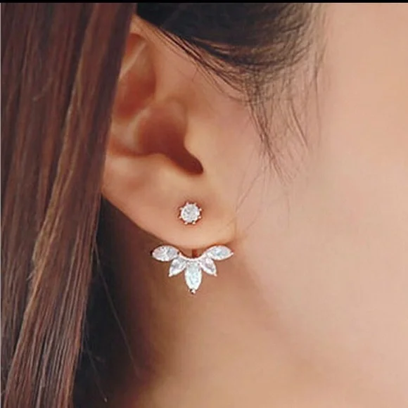 NEW Crystal Zirconium 2 Piece Stud Earrings - Picture 2 of 6